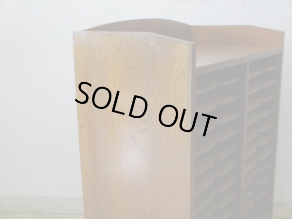 画像8: アンティーク 引出し付 木製書類棚 カルテケース