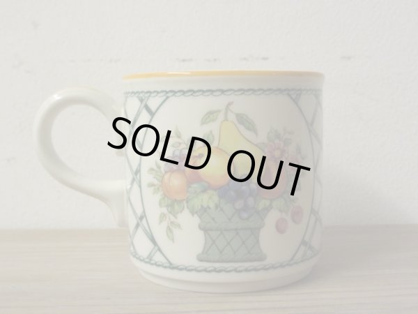 画像5: villeroy&Boch Basket ビレロイ＆ボッホ バスケット カップ＆ソーサー 2客セット 西ドイツ