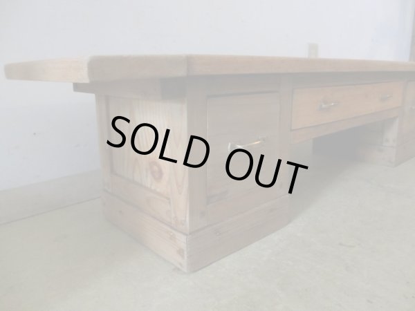 画像5: アンティーク 乾いた木質のローボード 文机