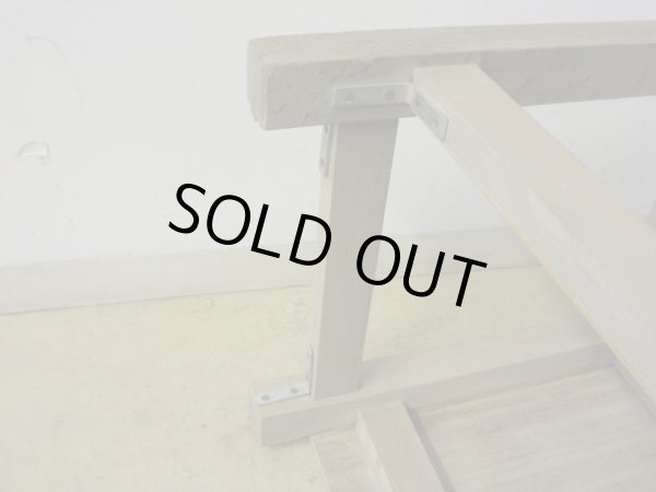 画像13: ヴィンテージ 枯れた木肌の図工椅子 スツール (4)