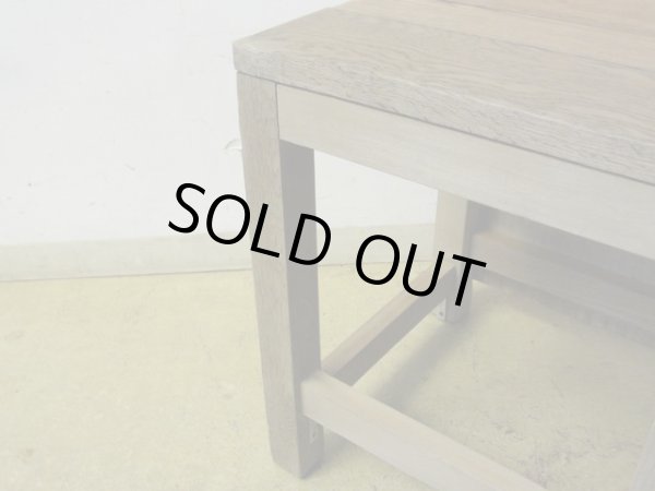 画像8: ヴィンテージ 枯れた木肌の図工椅子 スツール (4)