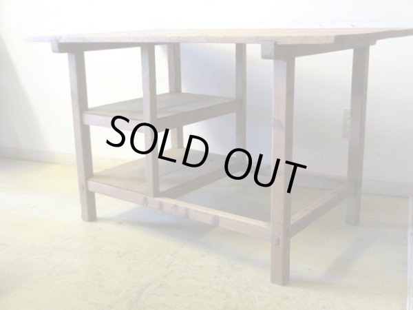 画像17: アンティーク 乾いた木肌の素朴な作業台 陳列台