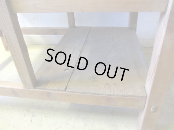 画像14: アンティーク 乾いた木肌の素朴な作業台 陳列台