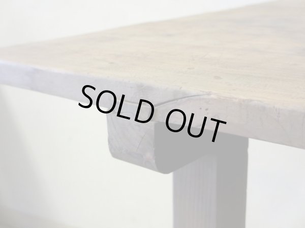 画像12: アンティーク 乾いた木肌の素朴な作業台 陳列台