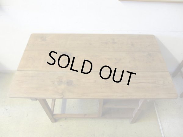 画像4: アンティーク 乾いた木肌の素朴な作業台 陳列台