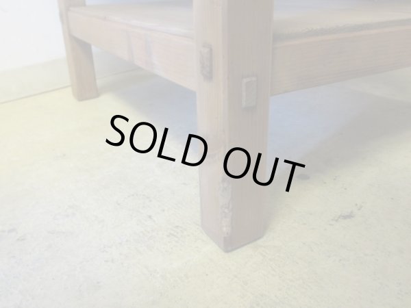 画像16: アンティーク 乾いた木肌の素朴な作業台 陳列台