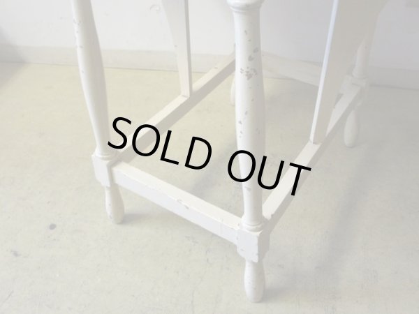 画像10: アンティーク 白く塗られたバタフライテーブル 