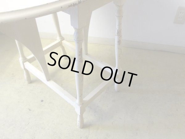 画像11: アンティーク 白く塗られたバタフライテーブル 