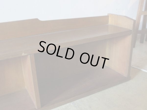 画像6: アンティーク ラワン無垢材の特大本立て 