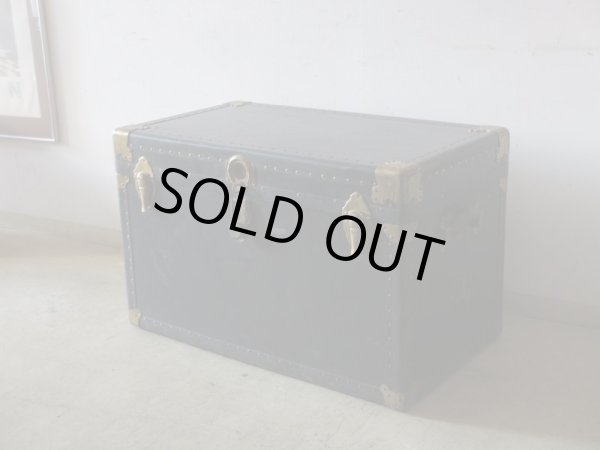 画像2: アンティーク 大型トランク 船箱 (1)