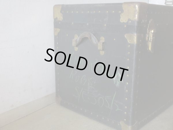 画像3: アンティーク 大型トランク 船箱 (1)