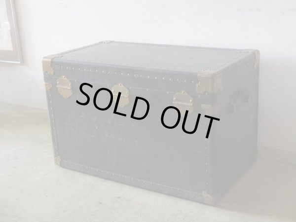 画像5: アンティーク 大型トランク 船箱 (1)