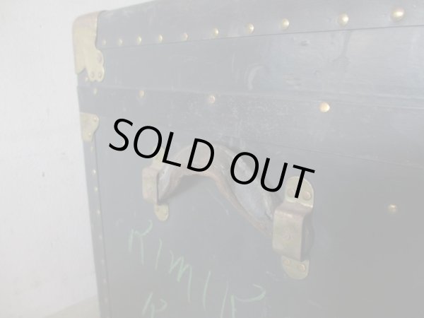 画像10: アンティーク 大型トランク 船箱 (1)