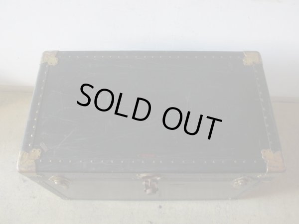 画像4: アンティーク 大型トランク 船箱 (1)