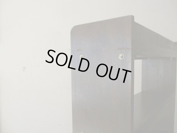 画像8: アンティーク ラワン無垢材の本棚 茶