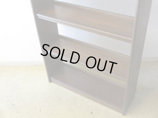 画像6: アンティーク ラワン無垢材の本棚 茶