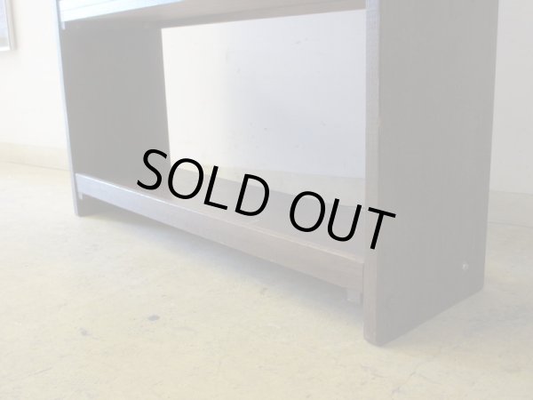 画像14: アンティーク ラワン無垢材の本棚 茶