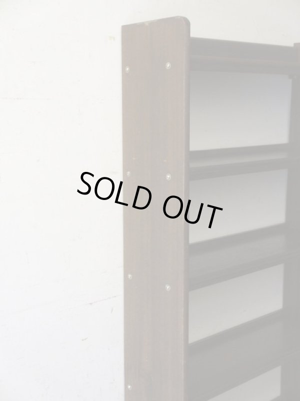 画像2: アンティーク ラワン無垢材の本棚 茶