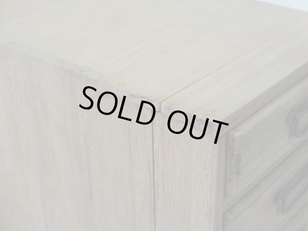 画像7: アンティーク 乾いた木肌の4杯小引出し