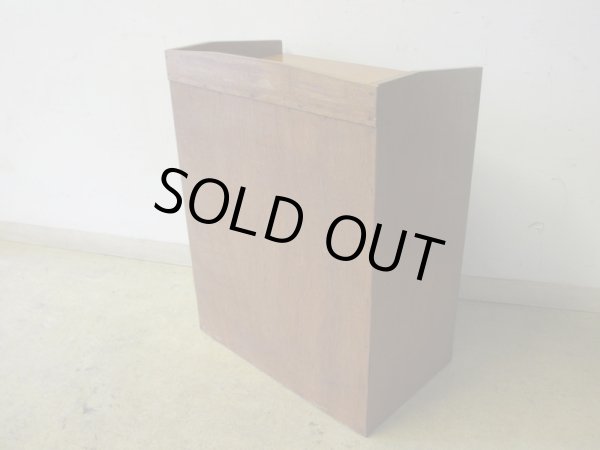 画像4: アンティーク 引出し付 木製書類棚 カルテケース