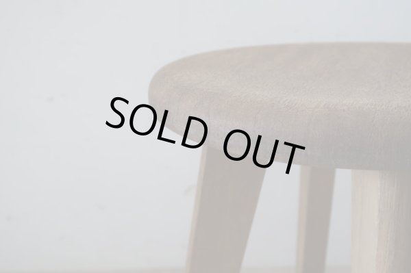 画像5: アンティーク 木味良い丸椅子 スツール (2)