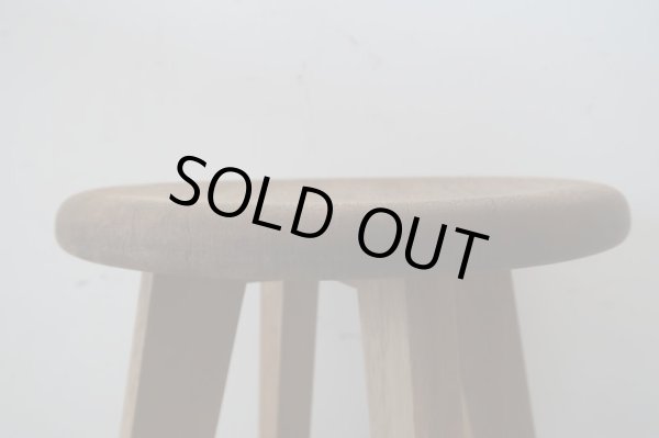 画像6: アンティーク 木味良い丸椅子 スツール (2)