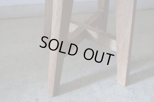 画像10: アンティーク 木味良い丸椅子 スツール (2)