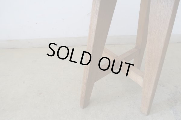 画像9: アンティーク 木味良い丸椅子 スツール (1)