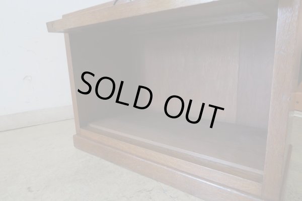 画像8: アンティーク ナラ材のスライド式ガラス戸ケース