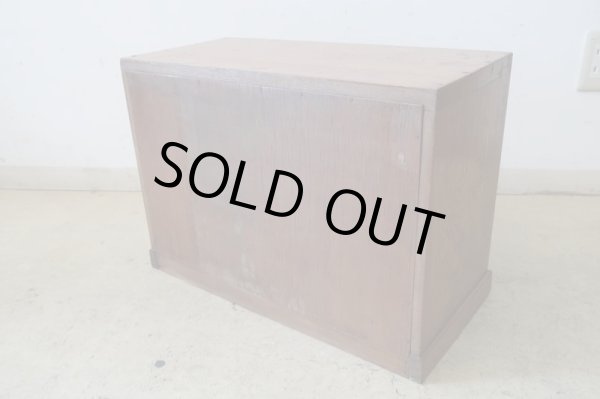 画像10: アンティーク ナラ材のスライド式ガラス戸ケース