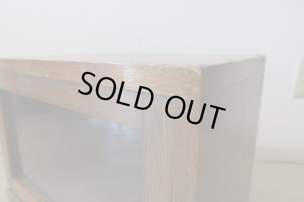 画像7: アンティーク ナラ材のスライド式ガラス戸ケース