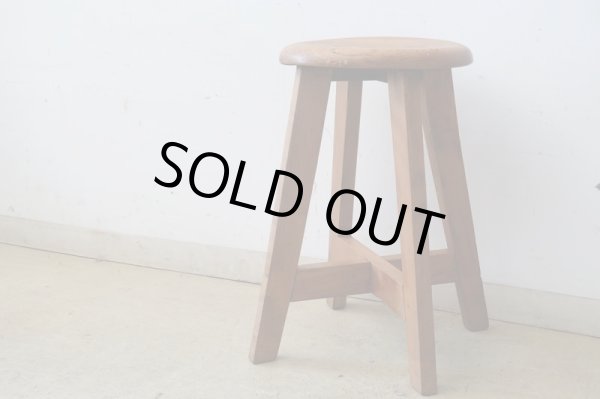 画像3: アンティーク 丸椅子 スツール (2)