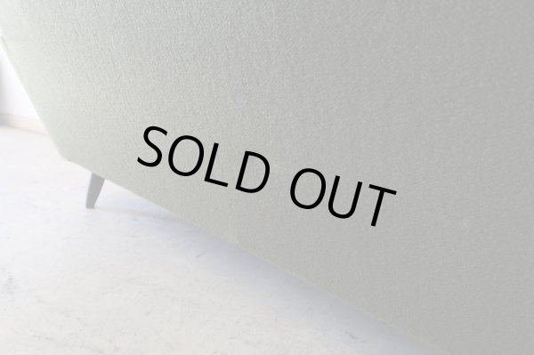 画像12: ヴィンテージ グリーンの三人掛けソファ 3P