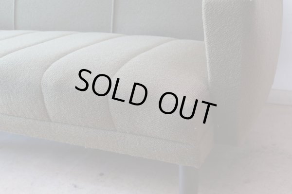 画像5: ヴィンテージ グリーンの三人掛けソファ 3P