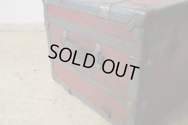 画像9: アンティーク トランク 赤 松屋