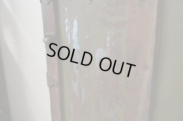 画像18: アンティーク 大型トランク 船箱 グリーン