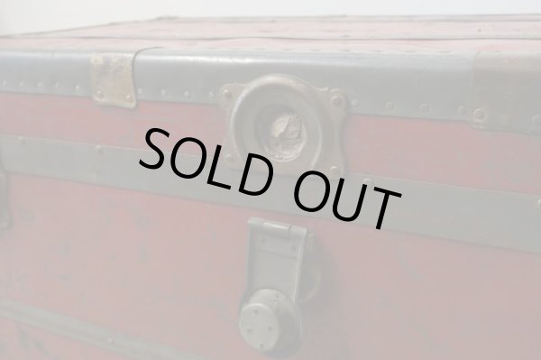 画像8: アンティーク トランク 赤 松屋