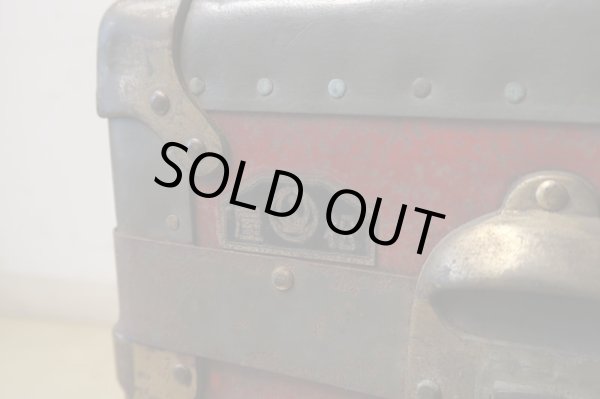 画像4: アンティーク トランク 赤 松屋