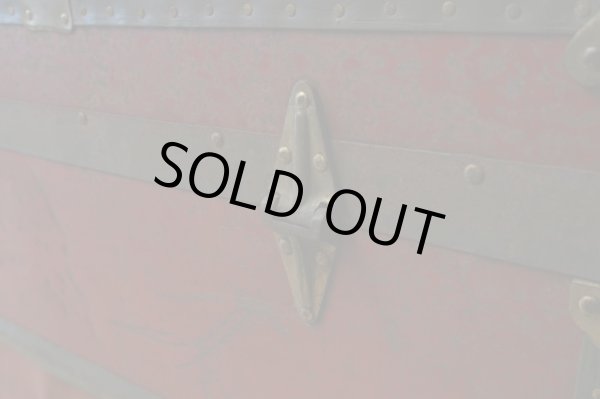 画像11: アンティーク トランク 赤 松屋