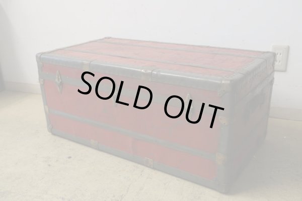 画像3: アンティーク トランク 赤 松屋