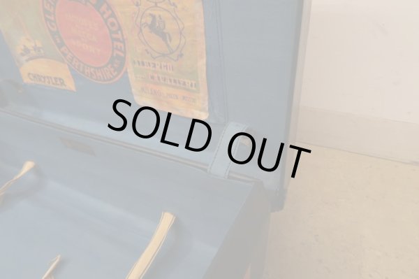 画像15: ヴィンテージ 古い三越のトランク ネイビー