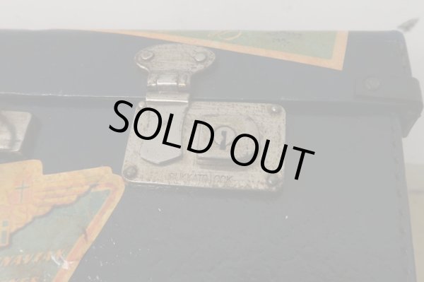 画像10: ヴィンテージ 古い三越のトランク ネイビー