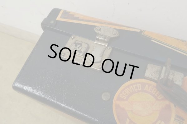 画像9: ヴィンテージ 古い三越のトランク ネイビー