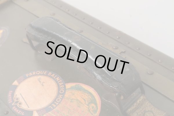 画像9: ヴィンテージ 古い三越のトランク 深緑