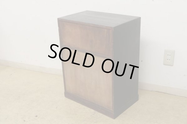 画像6: アンティーク 黒く塗られた5杯引出し