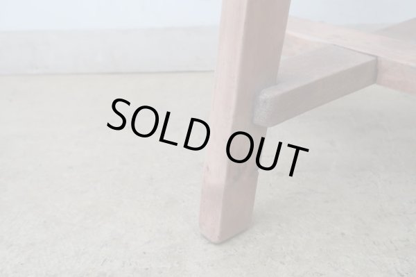 画像10: アンティーク 明るい木味の木製スツール 丸椅子