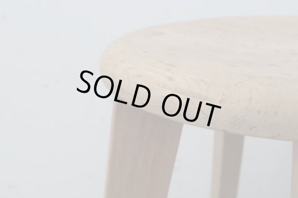 画像6: アンティーク 明るい木味の木製スツール 丸椅子