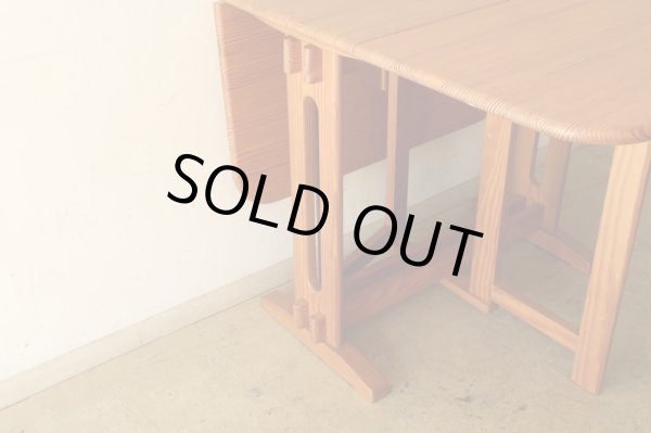 画像9: ヴィンテージ パイン材のバタフライテーブル