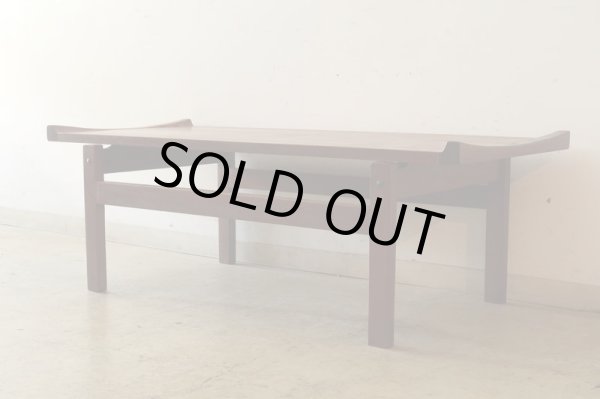 画像2: 北欧デザイン チーク材のローテーブル