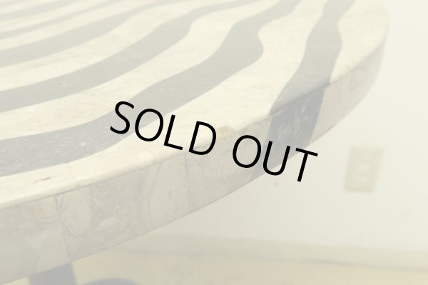 画像5: 古い ゼブラ柄のラウンドテーブル